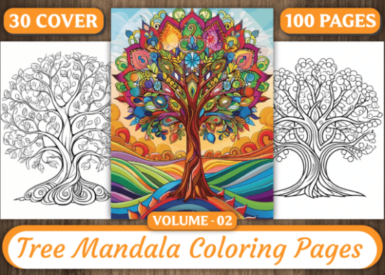 Tree Mandala Coloring Pages - KDP