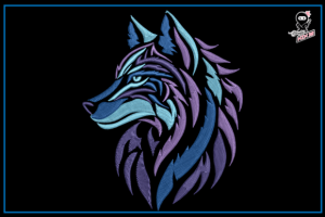 Tribal Wolf Portrait