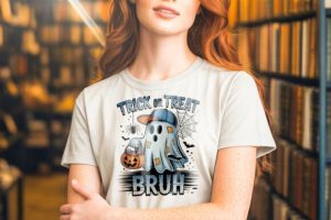 Alternative view of Trick or Treat Bruh, Retro Halloween PNG