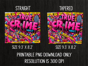 Alternative view of True Crime Addict Drip Art Tumbler Wrap