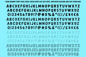 Alternative view of Uncle Grump Font