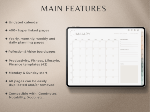 Alternative view of Undated Digital Planner