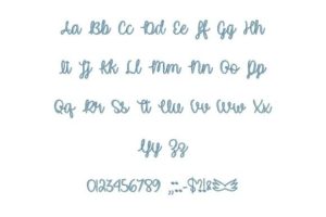 Alternative view of Unicorn Calligraphy Embroidery Font