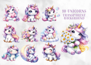 Alternative view of Unicorn Clipart