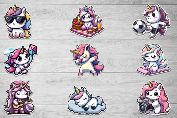 Unicorn Sticker Bundle | 50 PNG Stickers - Image 2