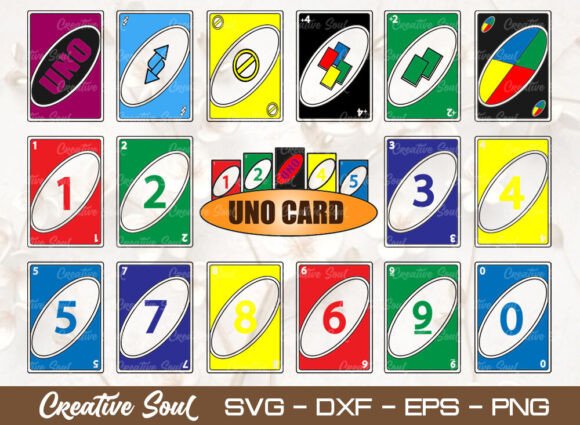 Uno Cards SVG Cut File