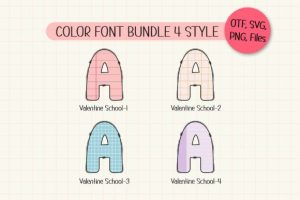 Alternative view of Valentine School Font