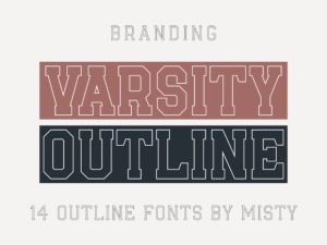 Varsity Outline Font