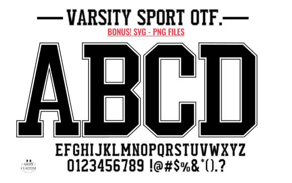 Varsity Sport Army Font