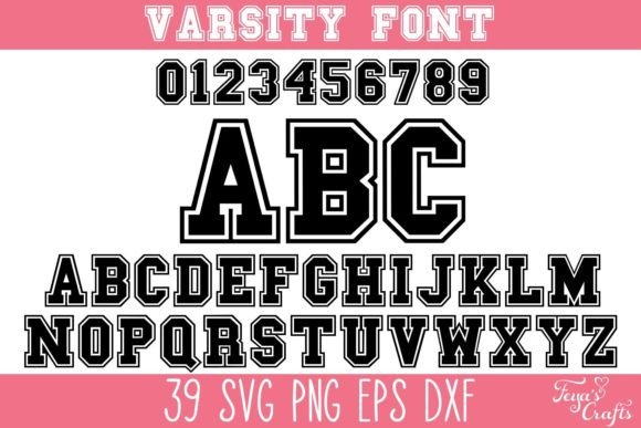 Varsity and College SVG Alphabets - Image 5