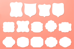 Alternative view of Vector Label Shapes Collection