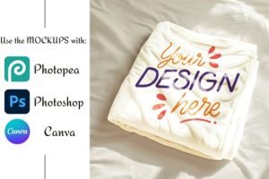 Velveteen Plush Blanket Mockup