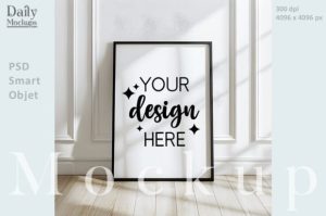 Vertical Black Frame Mockup