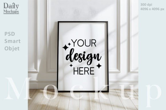 Vertical Black Frame Mockup