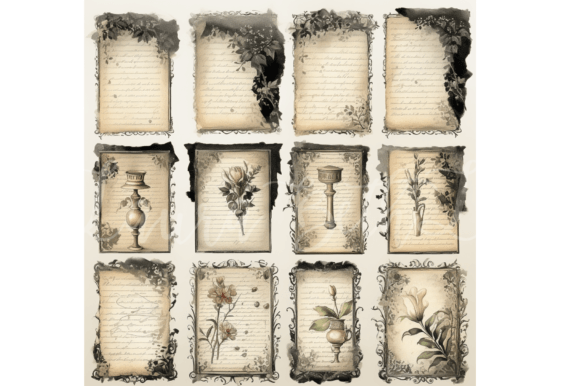 Victorian Goth Digital Paper Backgrounds - Image 7