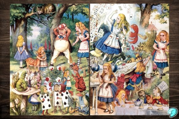 Vintage Alice Printable Ephemera - Image 2