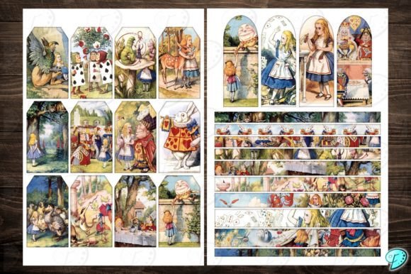 Vintage Alice Printable Ephemera - Image 3