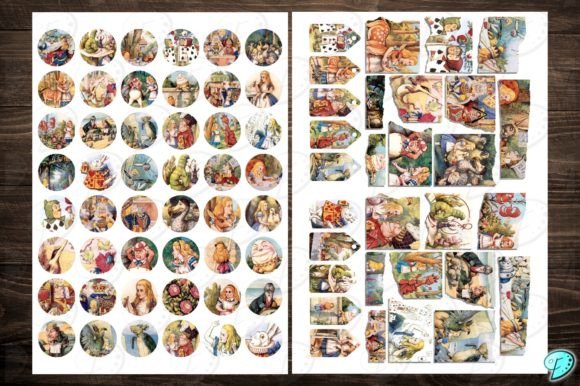 Vintage Alice Printable Ephemera - Image 4