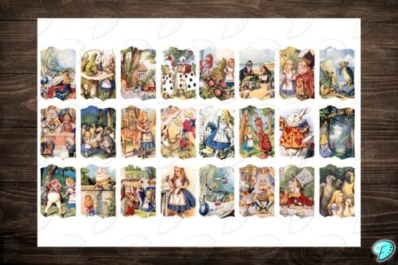 Vintage Alice Printable Ephemera - Image 7