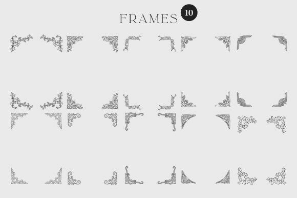 Vintage Baroque Corners and Frames Set - Image 3