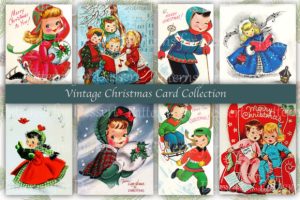 Vintage Children Christmas Cards