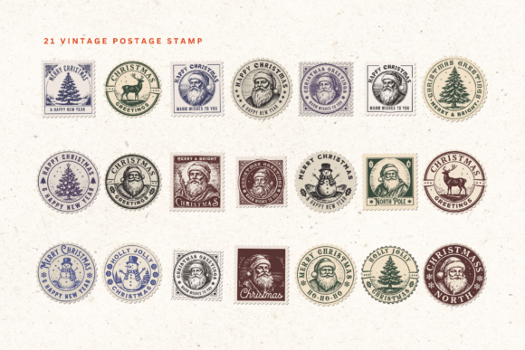 Vintage Christmas Clipart Bundle - Image 2