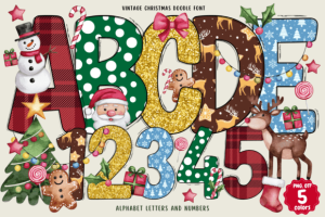 Vintage Christmas Doodle Font