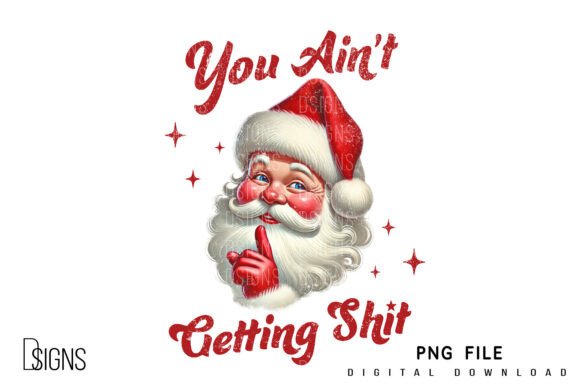 Vintage Christmas Funny Santa Claus Png