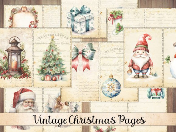 Vintage Christmas Junk Journal Paper