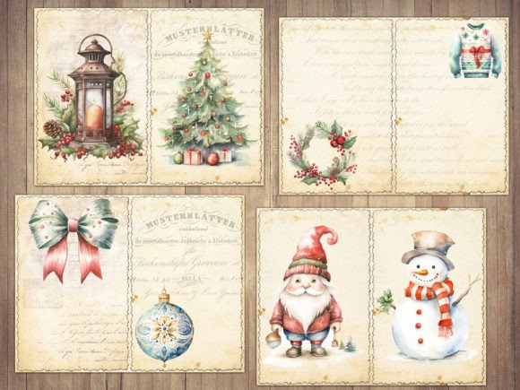 Vintage Christmas Junk Journal Paper - Image 2