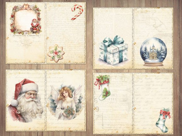 Vintage Christmas Junk Journal Paper - Image 3