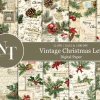 Vintage Christmas Letter Digital Paper