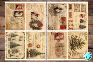 Alternative view of Vintage Christmas Postcards Ephemera