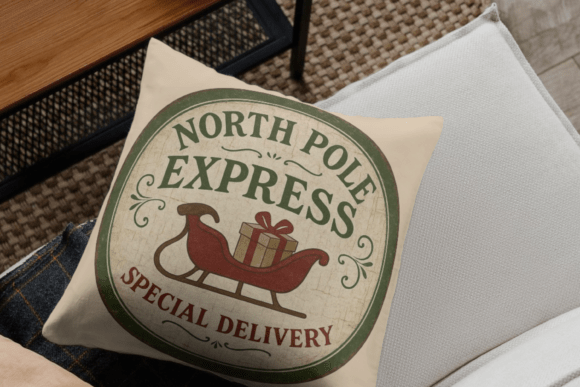 Vintage Christmas Round Signs Clipart - Image 3
