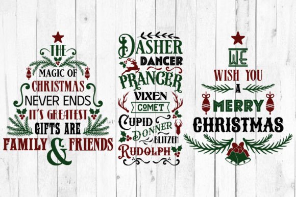 Vintage Christmas Sign Making SVG Bundle - Image 8