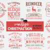 Vintage Christmas Sign SVG Bundle