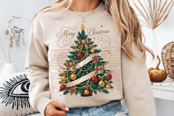 Vintage Christmas Tree PNG, Xmas Png - Image 3