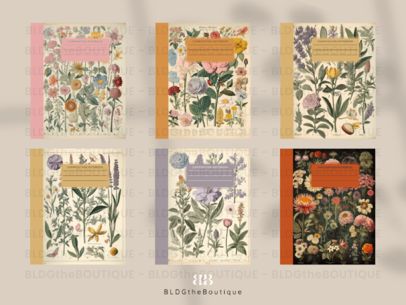 Vintage Floral Notebook Cover KDP PLR - Image 3