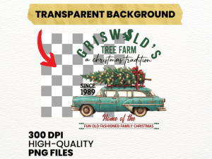 Alternative view of Vintage Griswold Christmas PNG Design