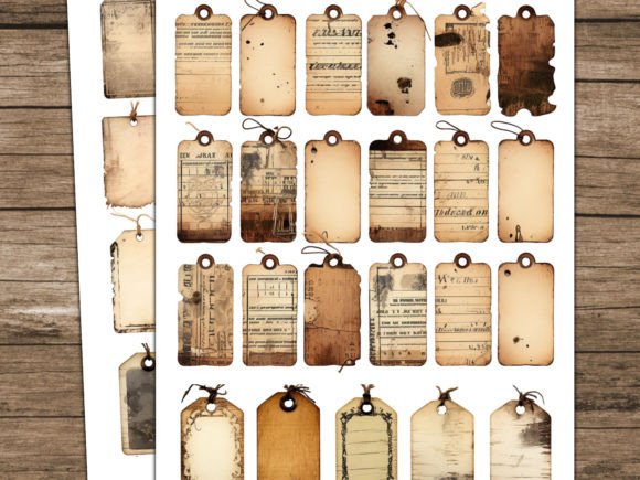Vintage Grungy Junk Journal Tags - Image 2