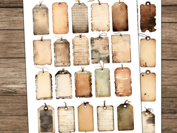 Vintage Grungy Junk Journal Tags - Image 3
