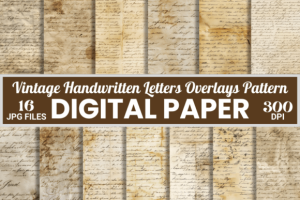 Vintage Handwritten Letters Overlays