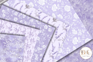 Alternative view of Vintage Lavender Seamless Digital Paper