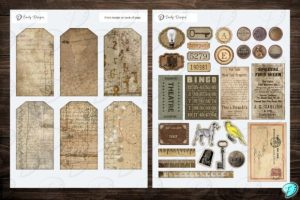 Alternative view of Vintage Layered Tags Printable Kit