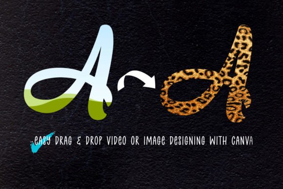 Vintage Letters Doodle Canva Frames - Image 4