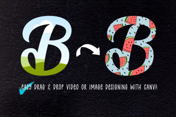 Vintage Letters Doodle Canva Frames - Image 5