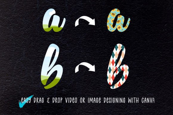 Vintage Letters Doodle Canva Frames - Image 6