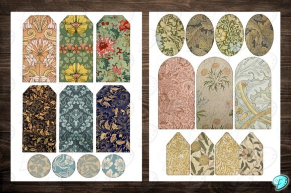 Vintage Morris Style Printable Ephemera - Image 5