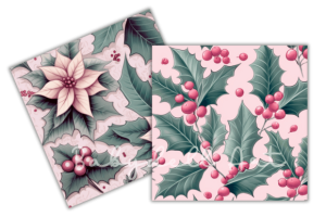 Alternative view of Vintage Pink Christmas Background