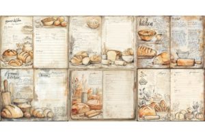 Vintage Recipe Junk Journal Pages